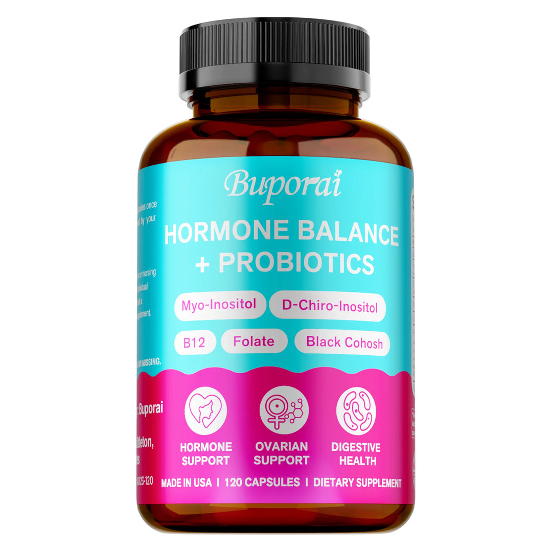 Hormone Balance + Probiotics - Supports Women's Health & Ovarian Function, Relieves Menopausal Discomfort - 120pcs