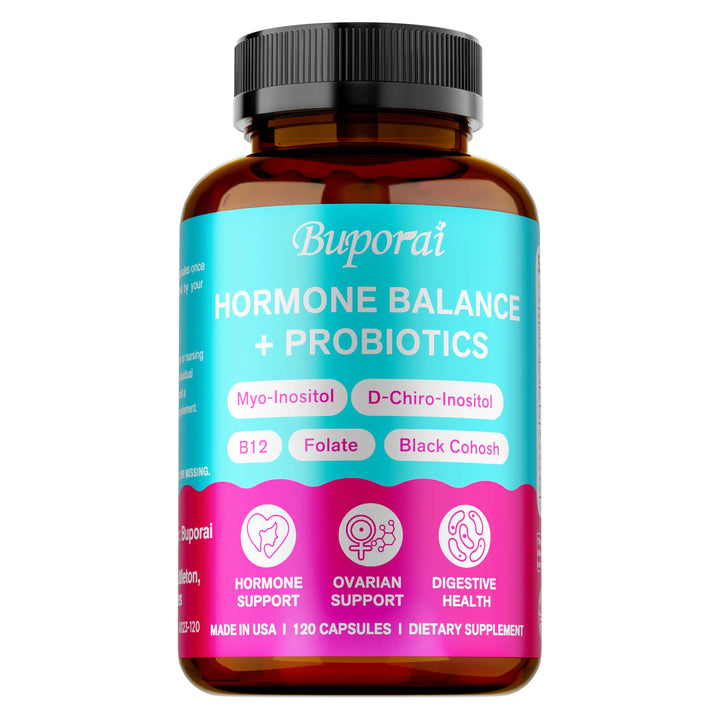 Hormone Balance + Probiotics - Supports Women's Health & Ovarian Function, Relieves Menopausal Discomfort - 120pcs