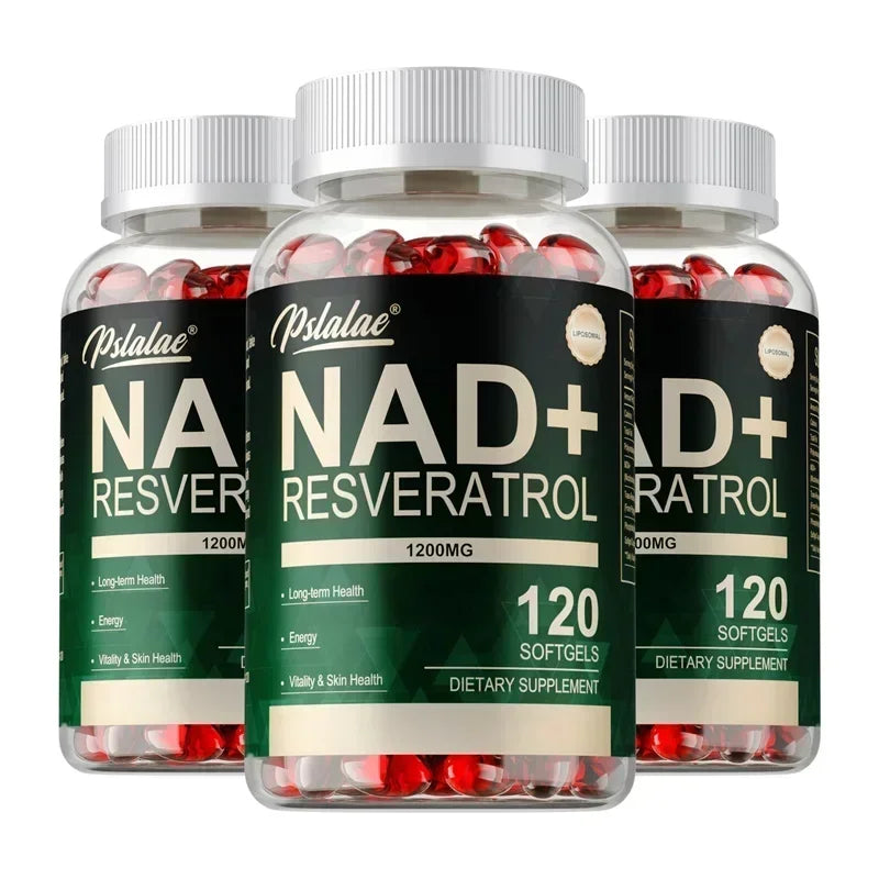 NAD+ Resveratrol - Supports Cellular Energy & Repair, Vitality, Healthy Aging, Metabolism, Cellular Health Supplement