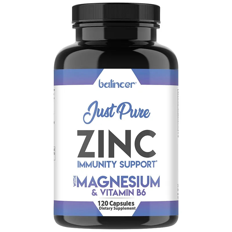 Zinc Supplements - Promotes Energy Production, Supports Immune System and Overall Health, Non-GMO, Gluten-Free