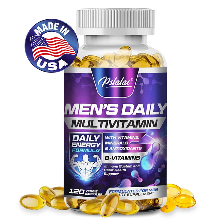 Men's Multivitamin Supplement - Provides Energy and Endurance Supports Heart, Brain Health and Vitality