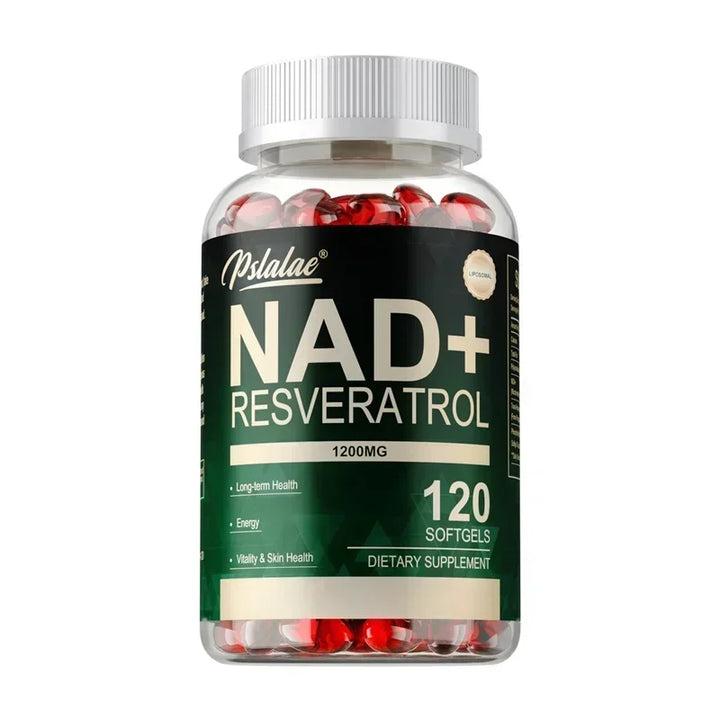 NAD+ Resveratrol - Supports Cellular Energy & Repair, Vitality, Healthy Aging, Metabolism, Cellular Health Supplement