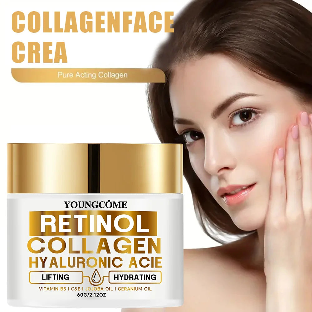 YOUNGCOME Retinol Anti Aging Face Cream Collagen Hyaluronic Acid Creams Moisturizing Wrinkle Remover Skin Care Cosmetic