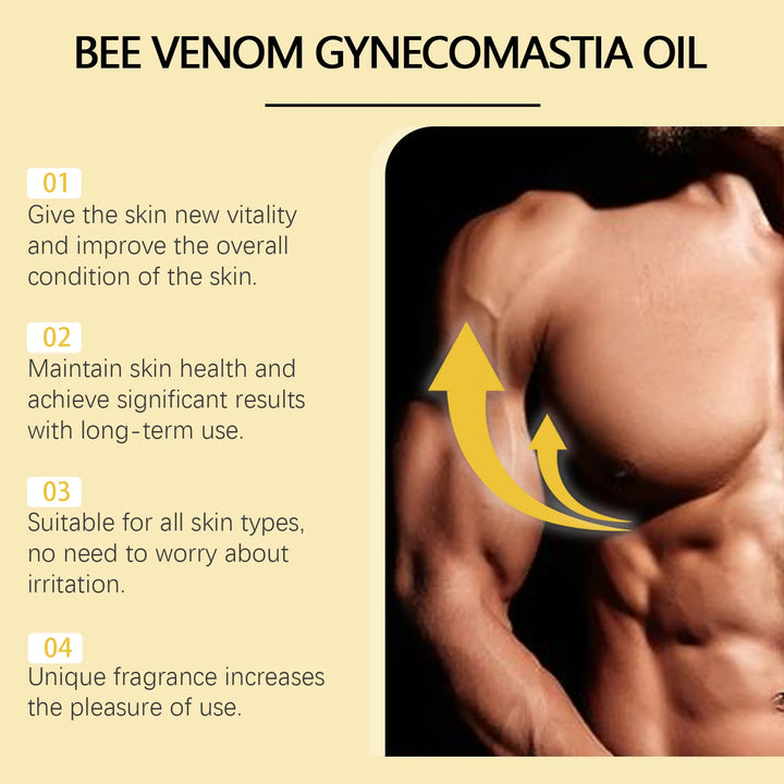 Man Breast Tightening Oil Gynecomastia Reduction Cellulite Removal Belly Muscle Fitness Abs Sculpting Chest Muscle Massage Oil