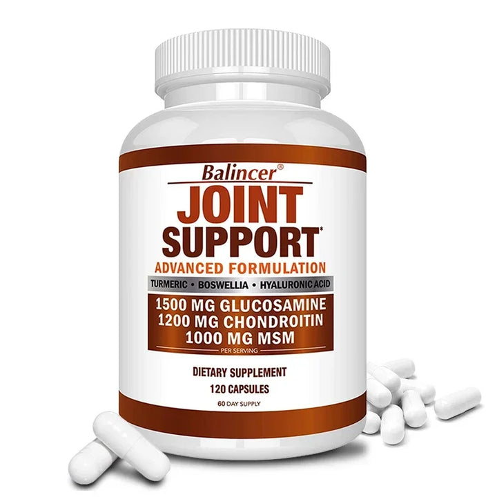 Balincer Glucosamine Chondroitin Msm with Turmeric Capsules, Supports Healthy Joint Structure, Function & Comfort, Non-GMO