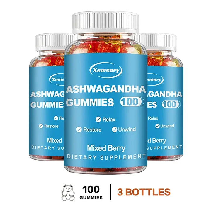 Ashwagandha Gummies - Relieve Stress, Improve Sleep, Improve Energy and Endurance, Muscle Mass, Boost Immunity