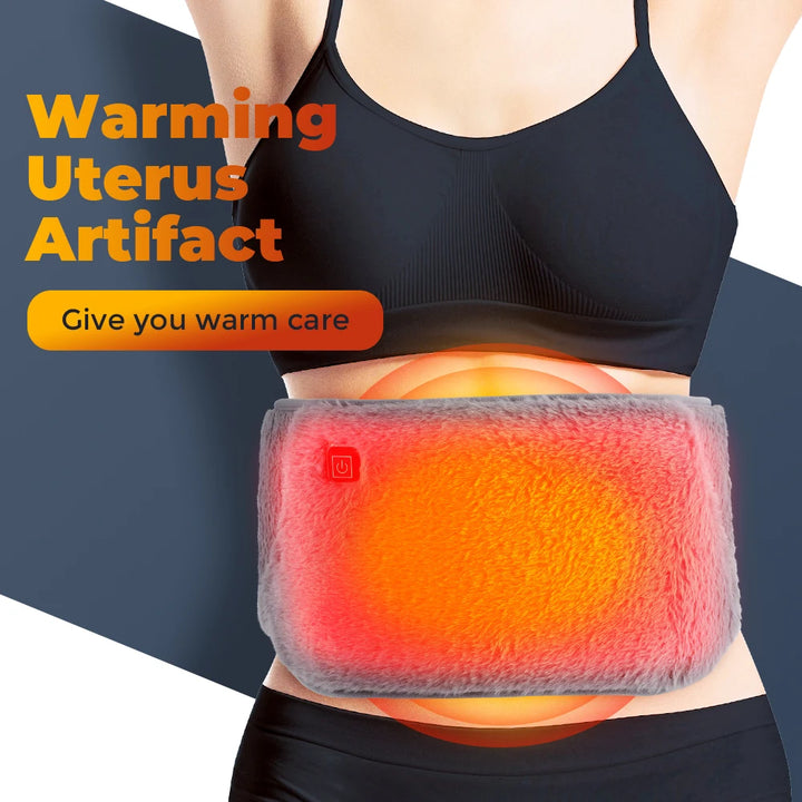 Electric Heating Abdomen Belt Adjustable Waist Heated Therapy For Menstrual Cramp Lumbar Pain Relief Uterus Hand Warmer Winter