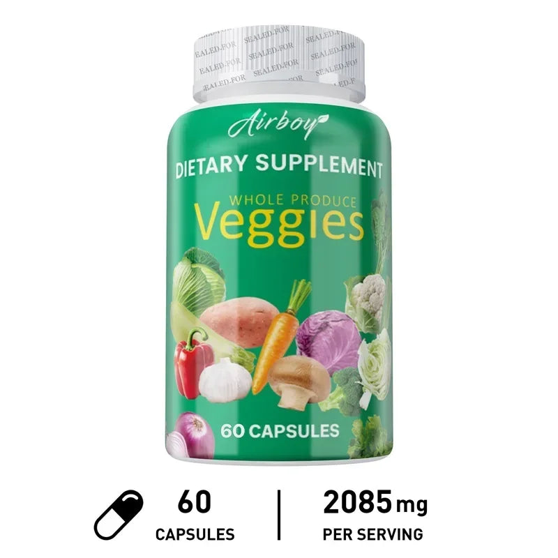 Veggies Supplement - Natural Antioxidant That Supports Energy Levels, Improves Digestion, Boosts Immunity and Maintains Vitality