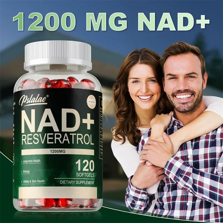 NAD+ Resveratrol - Supports Cellular Energy & Repair, Vitality, Healthy Aging, Metabolism, Cellular Health Supplement