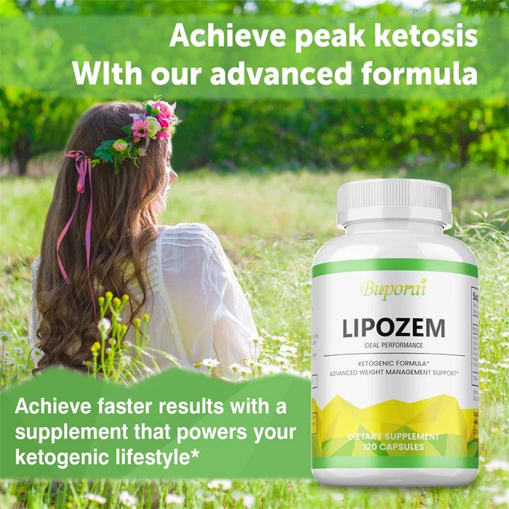 Natural Lipozem - Boosts Energy, Appetite Suppressant, Fat Burner, Relieves Bloating and Constipation, Improves Metabolism