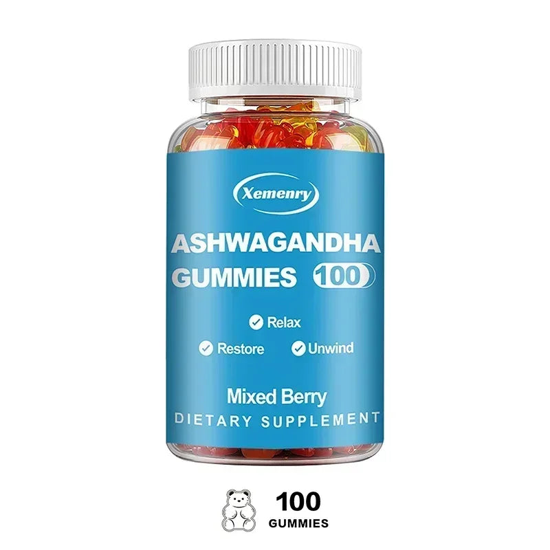 Ashwagandha Gummies - Relieve Stress, Improve Sleep, Improve Energy and Endurance, Muscle Mass, Boost Immunity