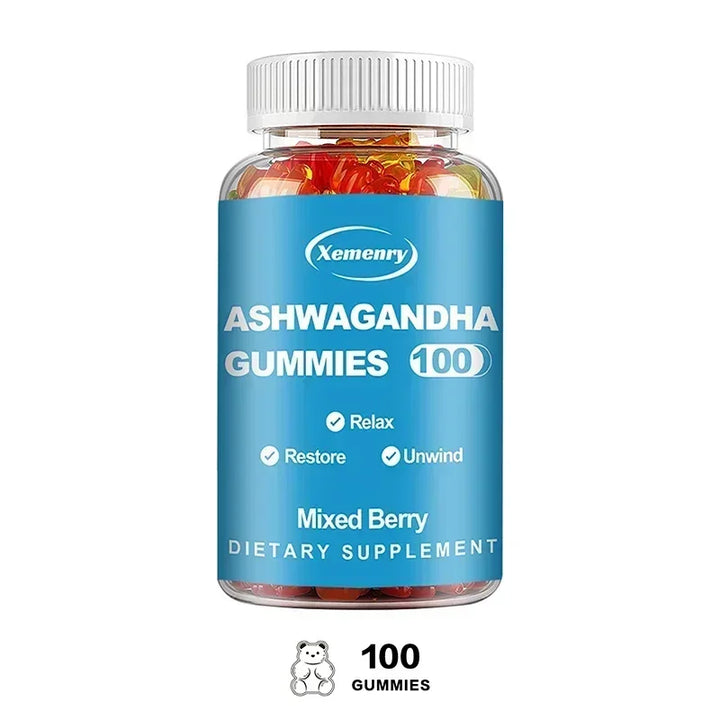 Ashwagandha Gummies - Relieve Stress, Improve Sleep, Improve Energy and Endurance, Muscle Mass, Boost Immunity