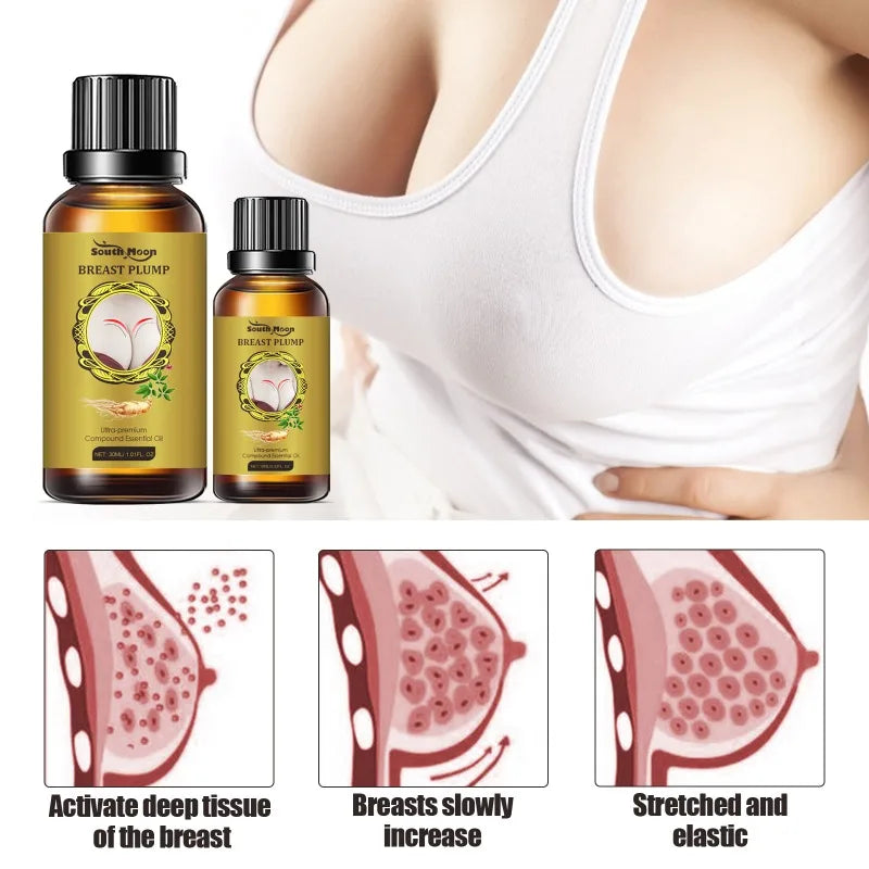 Breast Plump Ultra-Premium Compound Essential Oil Prevent Sagging Increase Breast Elasticity Breast Enlarge Plump Massage Oil