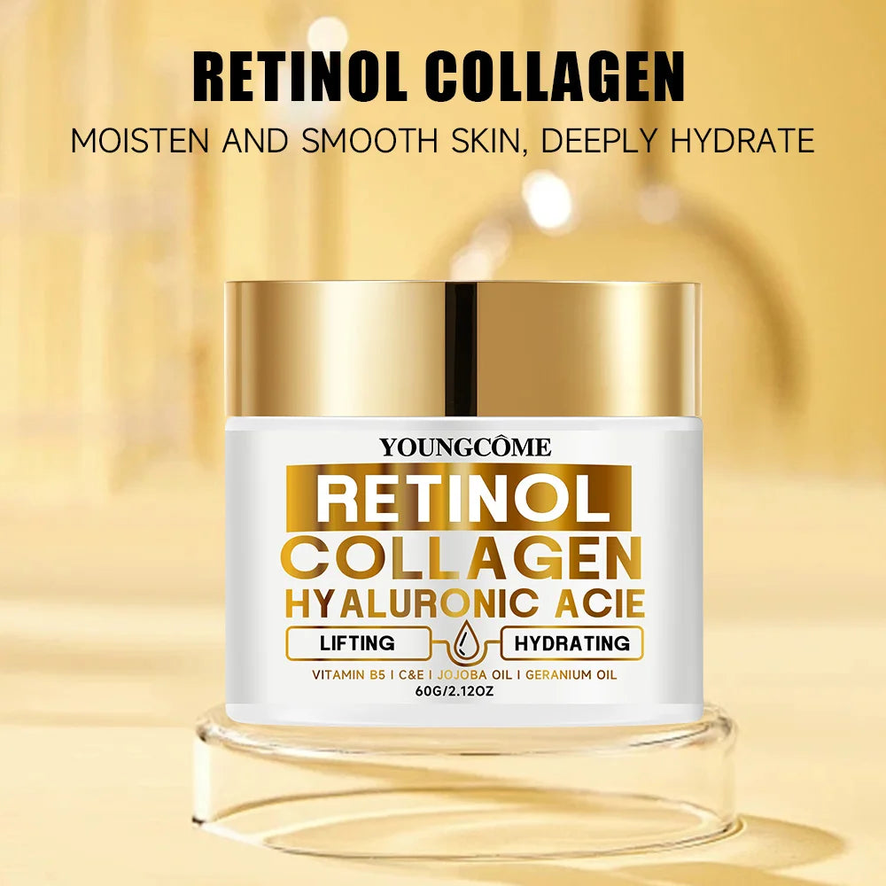 YOUNGCOME Retinol Anti Aging Face Cream Collagen Hyaluronic Acid Creams Moisturizing Wrinkle Remover Skin Care Cosmetic