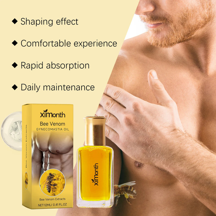 Man Breast Tightening Oil Gynecomastia Reduction Cellulite Removal Belly Muscle Fitness Abs Sculpting Chest Muscle Massage Oil